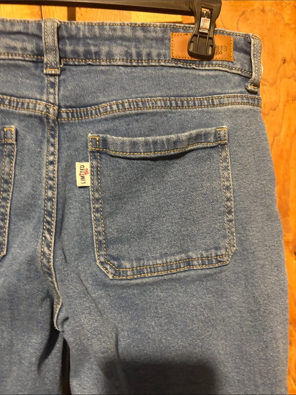 Limited Too Blue Patchwork Wide-Leg Jeans with Embroidered Patches